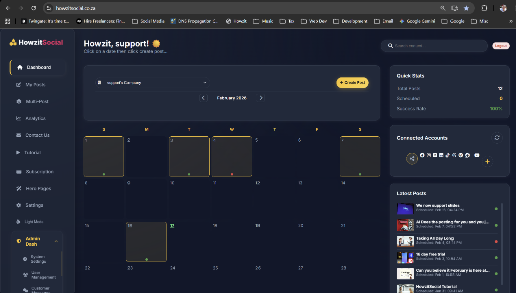 TrustAndPost Dashboard